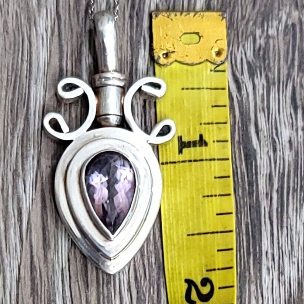 925 Sterling Silver Amethyst Pendant Necklace